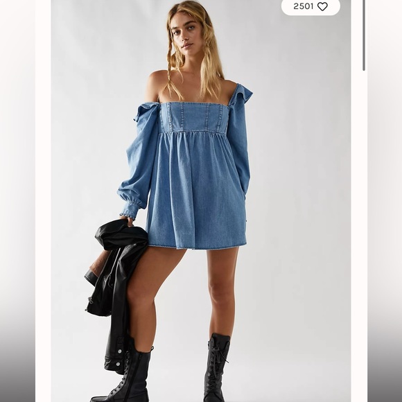 Free People Dresses & Skirts - Free People Denim About You babydoll dress
